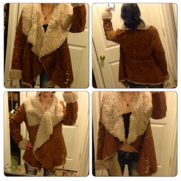 ❗️MAKE OFFER❗️(NWOT) Cascading FauxFur Winter Coat - Picture 6 of 8